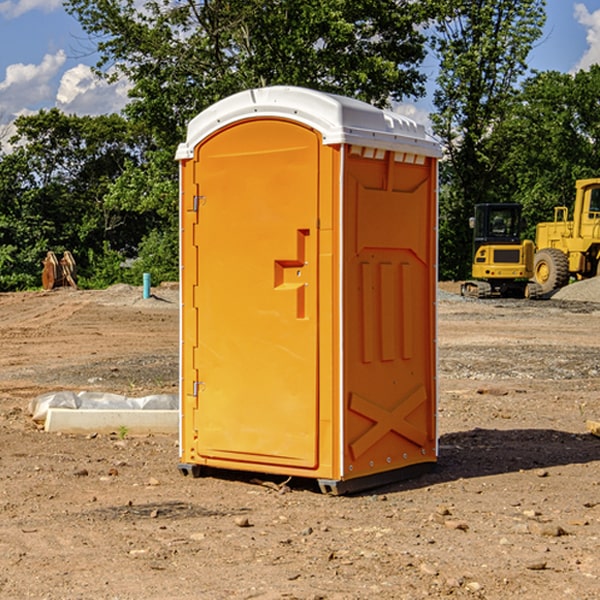 are there any restrictions on what items can be disposed of in the portable restrooms in Young Harris